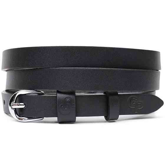 Незрівнянний жіночий ремінь з натуральної шкіри Чорний (GRANDE PELLE) Київ