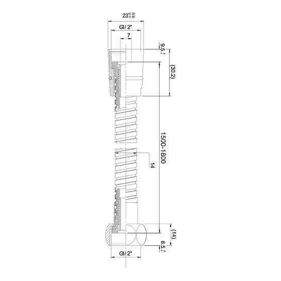 Шланг для душа IMPRESE нержавеющая сталь, 1,8 м, черный Киев