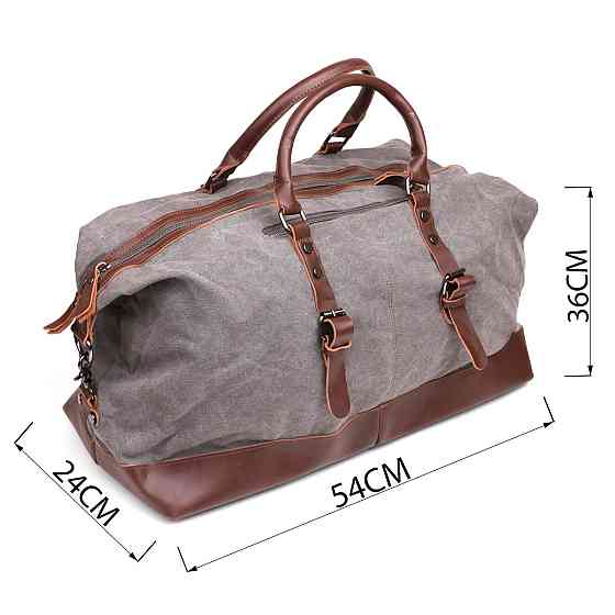 Дорожная сумка текстильная большая Серая (Vintage) Киев