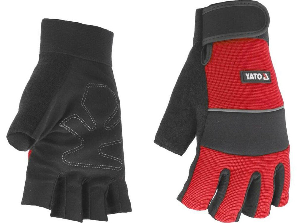 Рукавиці захисні для велосипедистів безпалі YATO: штучна шкіра, поліуретан, спандекс, розмір 11 [12] Одесса - изображение 1