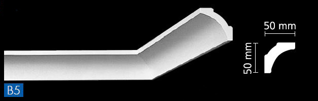 Потолочный плинтус 50х50х2000мм  -B5- Днепр - изображение 1