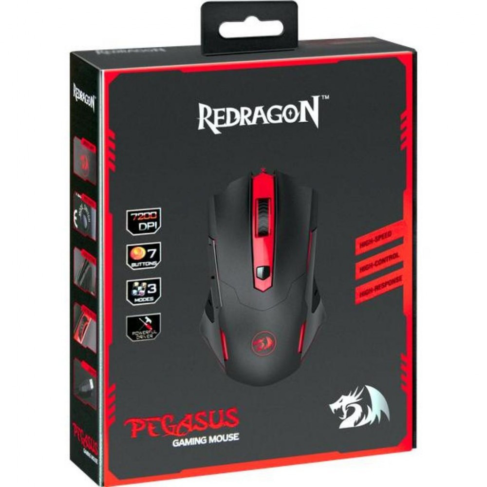Игровая мышь RedragoN Pegasus (M7,5) RGB (7200dpi) 7 кнопок (Черная) Винница - изображение 8