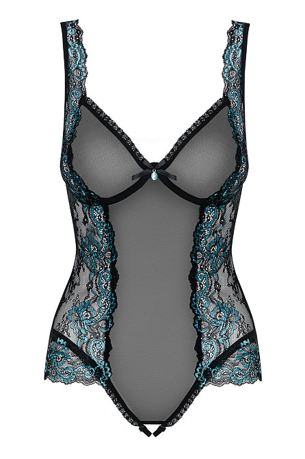 Боди в сеточку Obsessive AMANTA с бирюзовой вышивкой, L/XL Sex Aura Киев - изображение 6