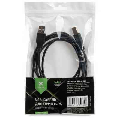 Кабель для принтера USB 2.0 AM/BM 1.8 m Vinga (VCPDCAMBM1.8BK) Вінниця