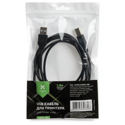 Кабель для принтера USB 2.0 AM/BM 1.8 m Vinga (VCPDCAMBM1.8BK) Вінниця - фото 4