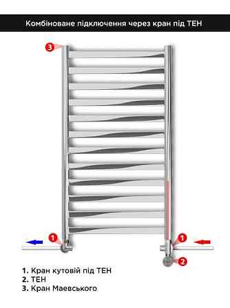 Комплект кранів кутових під ТЕН для рушникосушки SD FORTE SFSF395W15HE 1/2" Київ