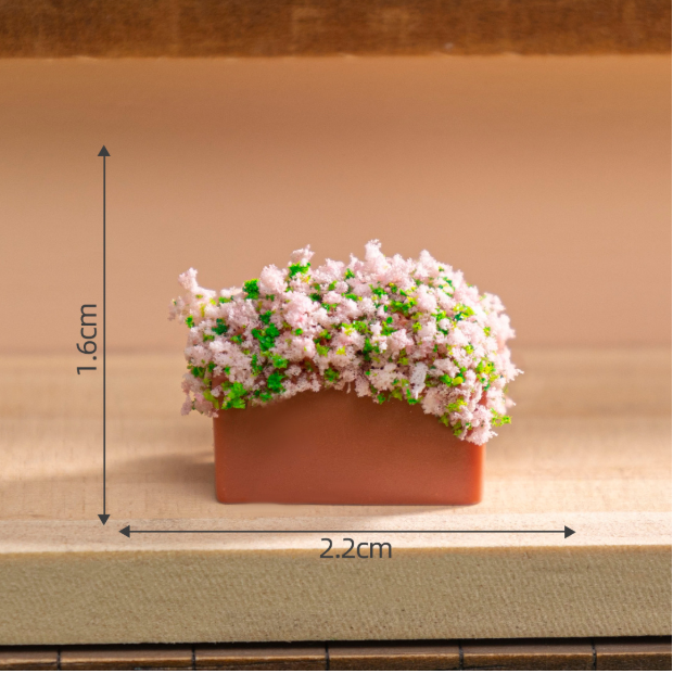 Мініатюрний вазон 2 х 1.7 см Червоні квіти для мінісада та хендмеду Рожевий Одеса - фото 1