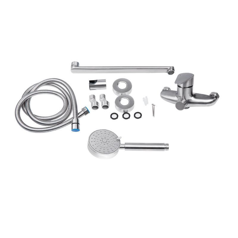 Смеситель для ванны Lidz (NKS) 09 35 005-1 с душевым гарнитуром, сатин Киев - изображение 5