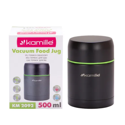 Термос харчовий 500мл нержавіюча сталь KAMILLE 2092 Житомир - фото 5