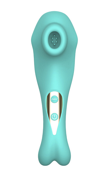 Вакуумний стимулятор клітора Suction Bunny колір бірюзовий Sex Aura Київ - фото 2