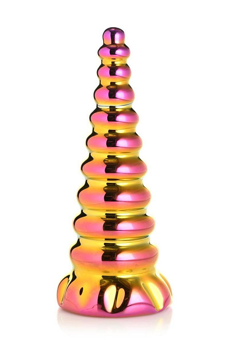 Фентезійний скляний фалоімітатор Creature Cocks Twilight Rainbow Glass Dildo, 16 см Sex Aura Київ - фото 1