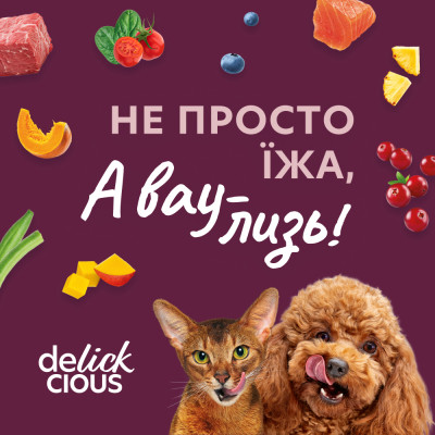 Ласощі для котів Delickcious ягня з додаванням коричневого рису та цукіні 4х15 г (4820269145368) Вінниця - фото 9