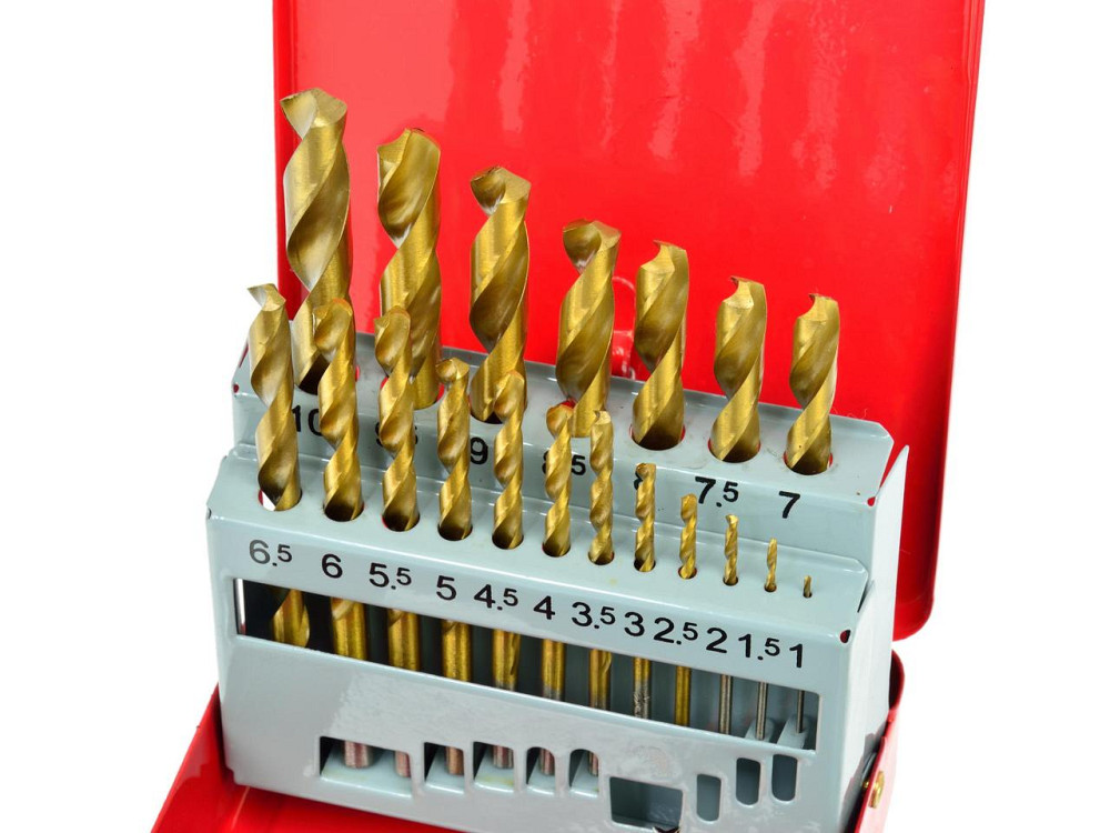 Свердла металу "GeKo" HSS-TYT у металічній валізці, комплект 19шт: ( 1,0 -10,0)мм Киев - изображение 2