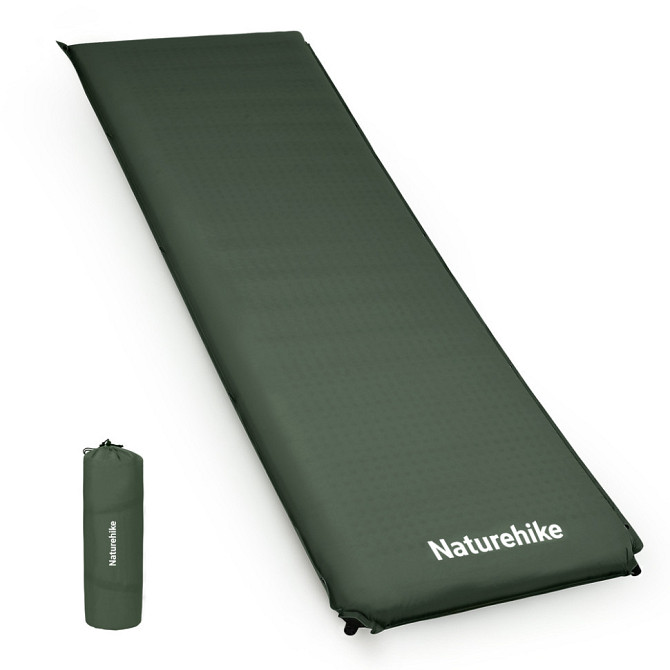 Килимок самонадувний одномісний Naturehike CNK2450WS020, 100 мм, темно-зелений Киев - изображение 1