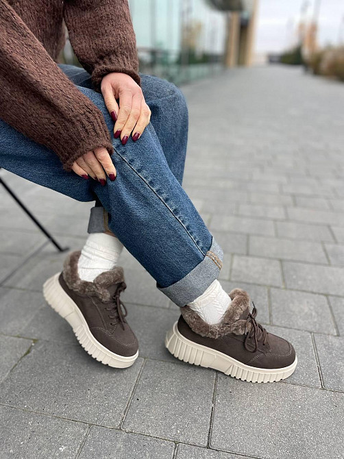 VIKA Черевики жіночі VIKA кофе натуральна замша зимові низький хід 36р. (5678) Коломыя - изображение 6