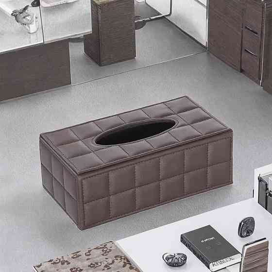 Органайзер для салфеток, салфетница, диспенсер под салфетки для дома,кухни ванной из искусственной кожи, коричневый Каменец-Подольский