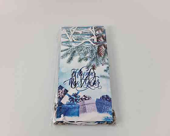 Новогодние пакеты для подарков, средний 17x26x8-010 (12 шт) Харьков