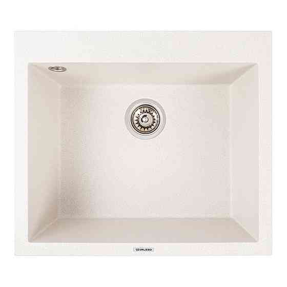 VALESO Кухонна гранітна мийка 5750 DAVINA VALESO біла в крапку Коломия