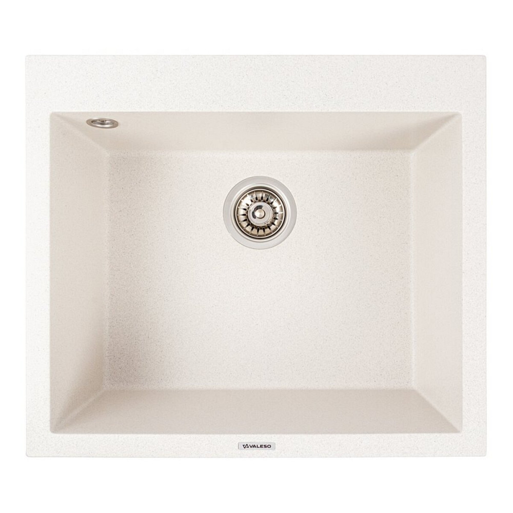 VALESO Кухонна гранітна мийка 5750 DAVINA VALESO біла в крапку Коломия - фото 1