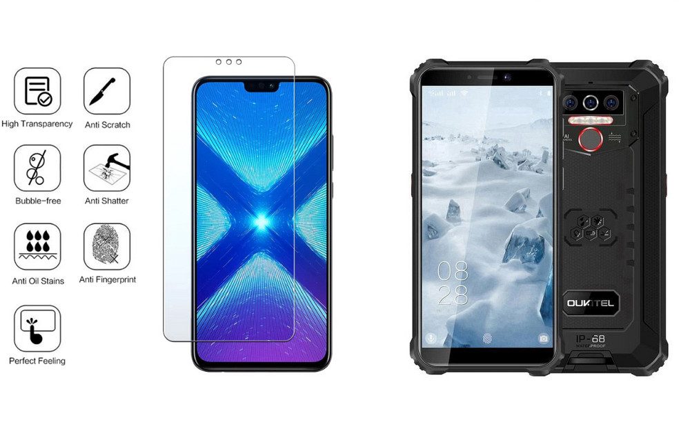 Захисне скло NeoGlass для Oukitel WP5, WP5 Pro – надпрозоре та стійке Київ - фото 4