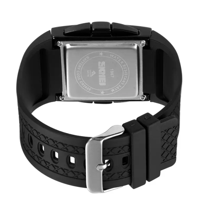 Чоловічий наручний кварцовий годинник Skmei 1967 (Чорний з чорним) Вінниця - фото 8