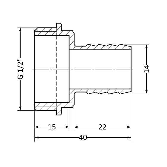 Штуцер Thermo Alliance Standart 14х1/2" НР SD4271514 Київ