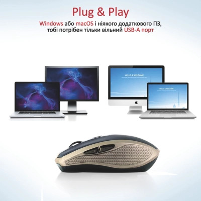 Мишка Promate Breeze Wireless Gold (breeze.gold) Вінниця - фото 6
