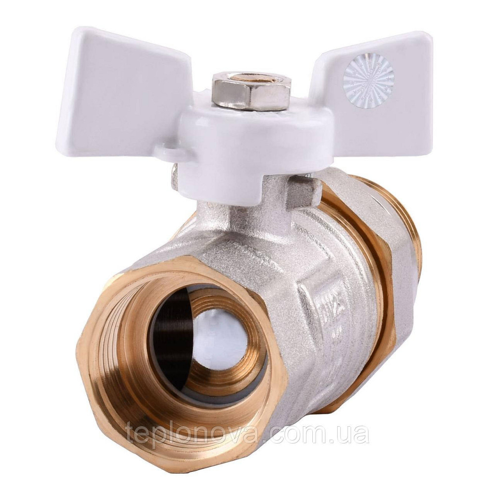 Кран шаровый прямой с американкой Q PROFESSIONAL QP003 PN40 1″ антипротечка, Белая бабочка Черновцы - изображение 4