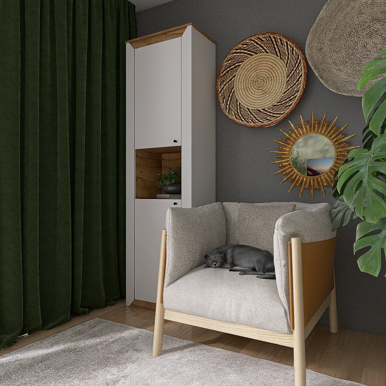 Пенал відкритий Еверест Нордік-600 Білий + Дуб крафт золотий (DTM-5533) Дніпро - фото 3