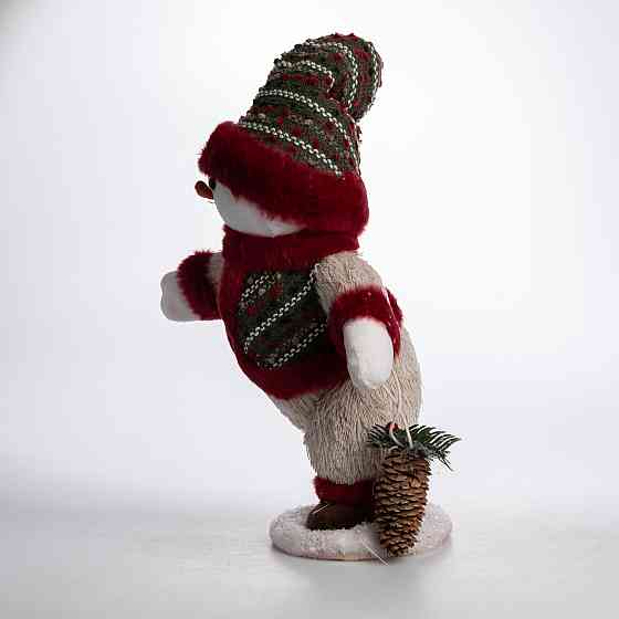 Yiwu Новорічна фігурка Сніговик з шишкою 26×21×38 (см) CR-4-15 Коломия