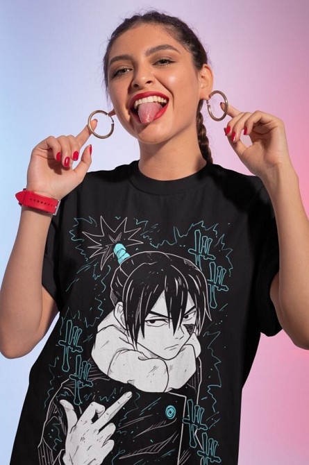 Футболка для мальчика аниме Истребитель демонов оверсайз (рост от 165 до 180 ) Черний AnimeJ0919m Днепр - изображение 2