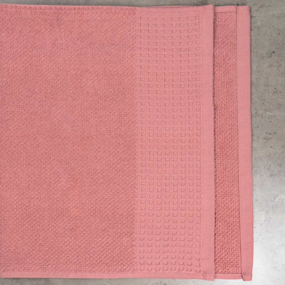 Комплект махрових рушників Вафельний Бордюр 3шт GM Textile 40х70см, 50х90см, 70х140см 450г/м2 (Пудра) Суми - фото 4