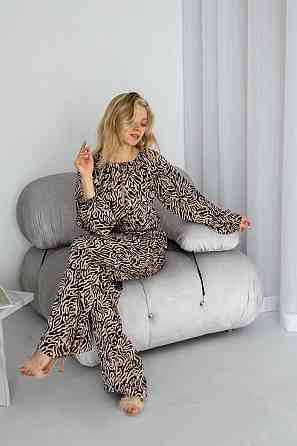 Женский шелковый костюм Бежевый L Харьков