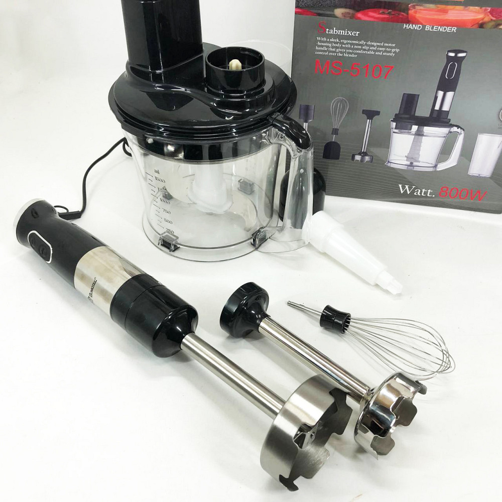 Блендер з подрібнювачем зручний для кухні Domotec, Кухонний електричний подрібнювач-блендер SX-54 Львів - фото 2