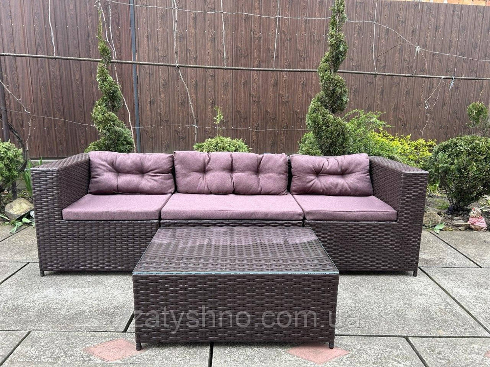 Дивани із ротанга трансформер зі столом Київ - фото 2