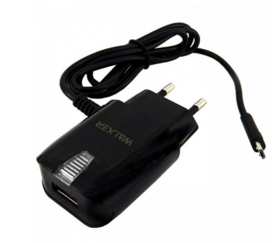 Зарядний пристрій мережевий USB + кабель MicroUSB 2,0A чорний WALKER WH-22 Житомир