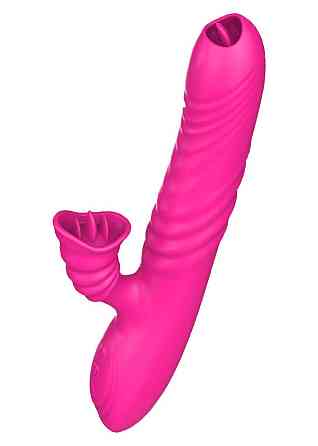 Вибратор Angelia USB 3 functions of thrusting / 20 vibrations Pink Sex Aura Киев