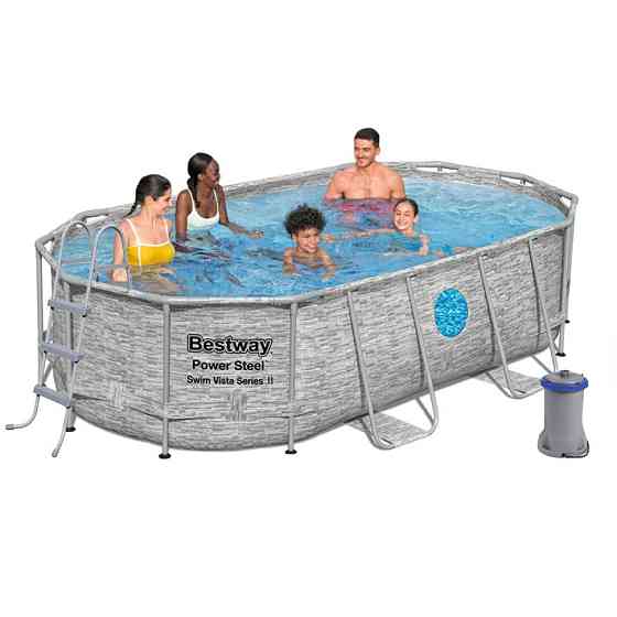 Бассейн каркасный Bestway 56714K (427-250-100 см), 7250 л Винница