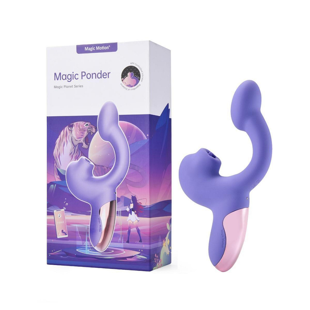 Смарт-вібратор Magic Motion Ponder Purple, подвійна стимуляція, віброяйце+язичок для клітора Sex Aura Київ - фото 6