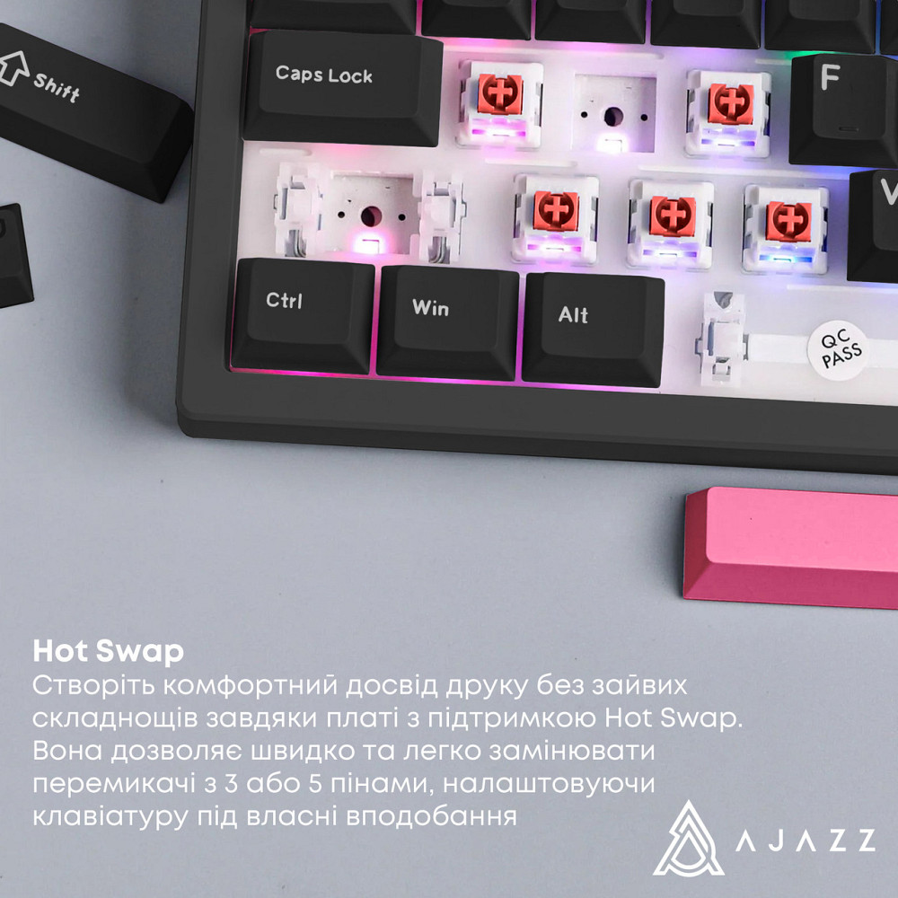 Клавіатура Ajazz AK980 Red Switch Black USB-C (AK980-R-BR) ( 24881 ) Харьков - изображение 14