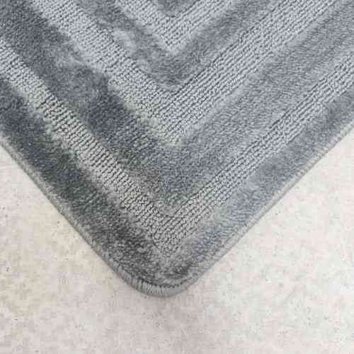 Килимок для ванної кімнати 50*40см U-виріз Рамка Econom сірий поліпропілен Дариана Житомир