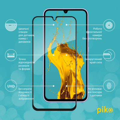 Стекло защитное Piko Full Glue Samsung A34 5G Black (1283126559846) Винница - изображение 2