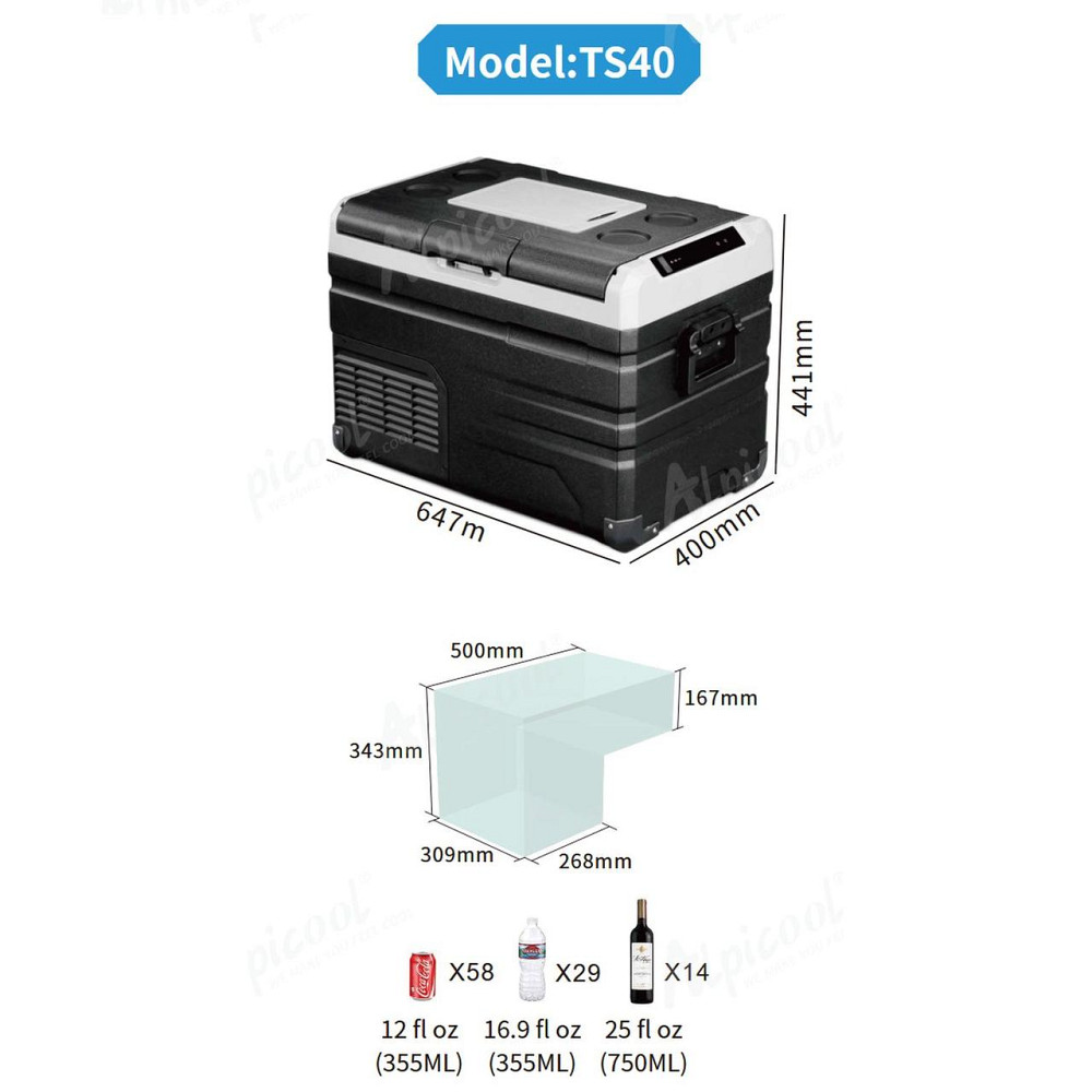 Автохолодильник компрессорный Alpicool TS40 (LG компресор) 40Л -20℃ - 12, 24, 220 в Черкассы - изображение 8
