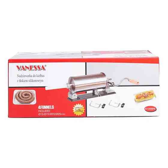 Yiwu Шприц для ковбаси ручний 2 л горизонтальний ковбасний шприц для фаршу 4 насадки 16788-3 Коломыя