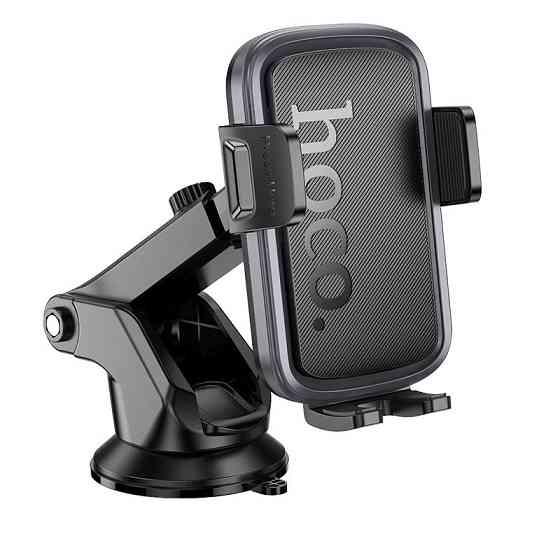 Автотримач для телефона HOCO H79 Vista push-type car holder (center console) Black Metal Gray Одеса
