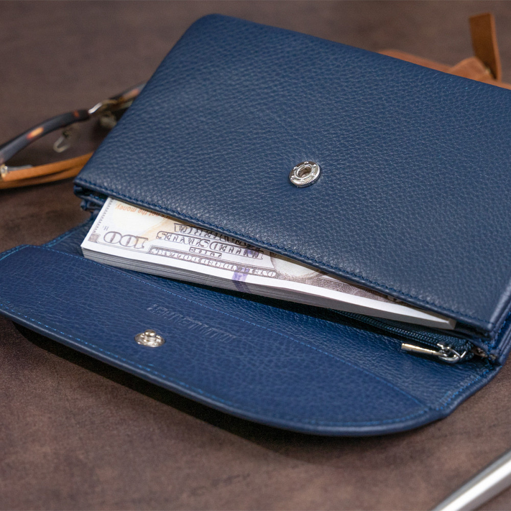 Клатч зі шкіри жіночий ST Leather 19317 Темно-синій Київ - фото 10