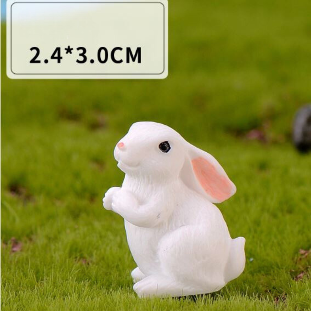 Набор Пасхальных декоративных фигурок Зайчики для флорариума, мини-сада, кашпо, микроландшафта 6 шт Одесса - изображение 6