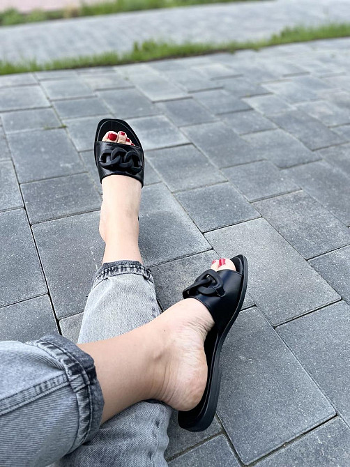 Garti Шльопанці жіночі GARTI 4044 чорні (літо, шкіра натуральна) (5123) Коломыя - изображение 3