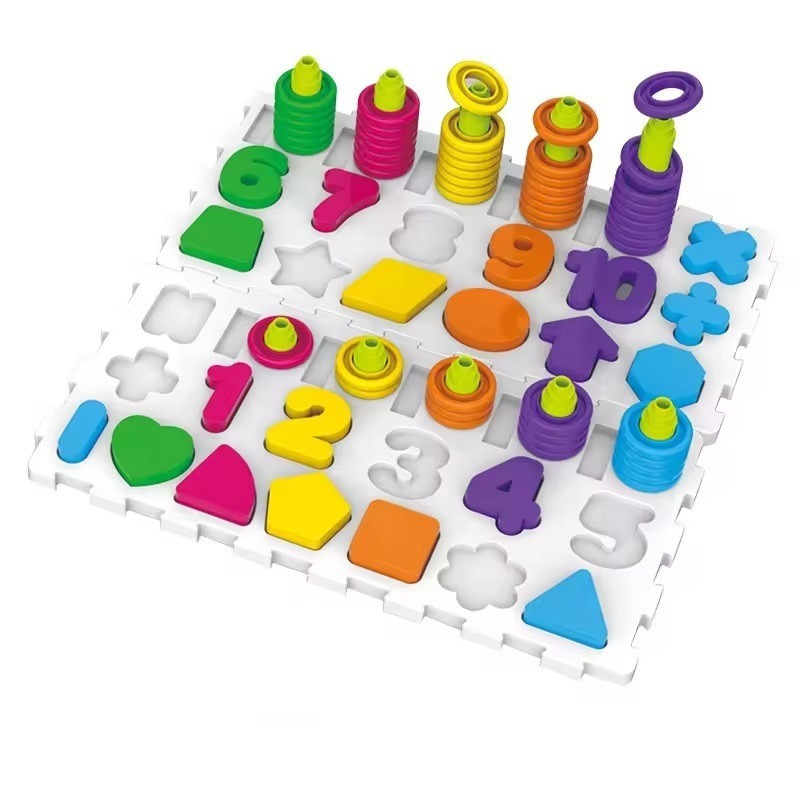 Розвиваюча гра "Логіка-вкладиш 4 в 1" DF80 цифри, букви, фігури, транспорт Вінниця - фото 3