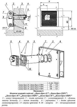 Газовий конвектор Данко-Бриз 3С з сталевим теплообмінником обігрівач 3 кВт до 30 м2 з італійською автоматикою EuroSit + димохід Тернопіль